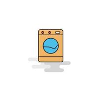 vector de icono de lavadora plana