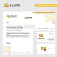 Secure mail Business Letterhead Envelope and visiting Card Design vector template