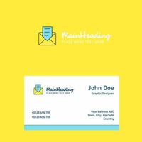 Message logo Design with business card template Elegant corporate identity Vector