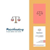 Justice Creative Logo and business card vertical Design Vector