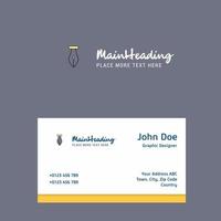 Pen logo Design with business card template Elegant corporate identity Vector