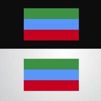 diseño de banner de bandera de daguestán vector