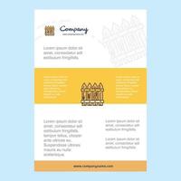 Template layout for Boundary comany profile annual report presentations leaflet Brochure Vector Background