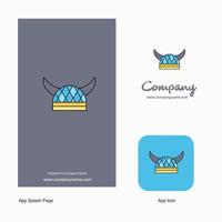 Helmet Company Logo App Icon and Splash Page Design Creative Business App Design Elements vector