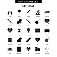 Medical Glyph Vector Icon set