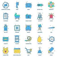 25 Business Concept Mix Flat Color Icon set vector