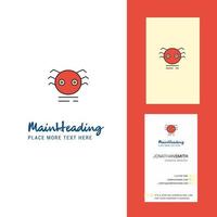 Spider Creative Logo and business card vertical Design Vector