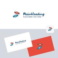 Candy vector logotype with business card template Elegant corporate identity Vector
