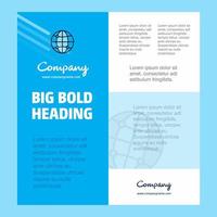 Globe Business Company Poster Template with place for text and images vector background