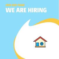 Join Our Team Busienss Company Home We Are Hiring Poster Callout Design Vector background