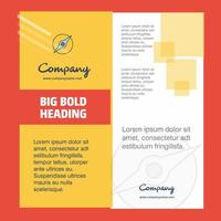 Compass Company Brochure Title Page Design Company profile annual report presentations leaflet Vector Background