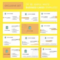 Set of 12 Check list Creative Busienss Card Template Editable Creative logo and Visiting card background