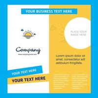 Sunset Company Brochure Template Vector Busienss Template