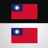 Taiwan Flag banner design vector