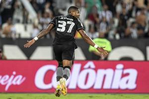 Rio, Brazil - november 10, 2022, Junior Santos player in match between Botafogo vs Santos by 37th round of Brazilian Championship, A serie in Nilton Santos Stadium photo