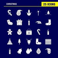 Christmas Solid Glyph Icons Set For Infographics Mobile UXUI Kit And Print Design Include Sale Document File Text Music Sound Media Multimedia Collection Modern Infographic Logo and Pictog vector