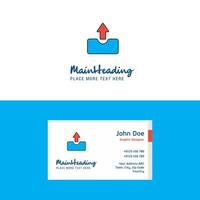 Flat Uploading Logo and Visiting Card Template Busienss Concept Logo Design vector