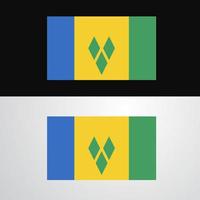 Saint Vincent and Grenadines Flag banner design vector