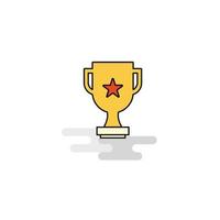 Flat Trophy Icon Vector