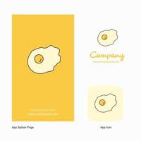 Fry egg Company Logo App Icon and Splash Page Design Creative Business App Design Elements vector
