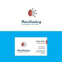 Flat Neurons Logo and Visiting Card Template Busienss Concept Logo Design vector