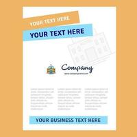 Hotel Title Page Design for Company profile annual report presentations leaflet Brochure Vector Background