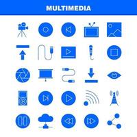 Multimedia Solid Glyph Icon for Web Print and Mobile UXUI Kit Such as Microphone Mike Music Audio Fast Forward Move Play Pictogram Pack Vector