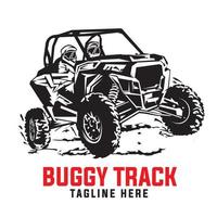 buggy aventura extrema viaje carrera deporte vector ilustración, bueno para el equipo y el logotipo del club de carreras también diseño de camiseta