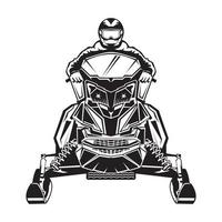 Snowmobil adventure vector illustration, perfect for tshirt design and snowmobil store and rental logo design