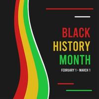 simple black history month poster suitable for social media post, campaign, sale, greeting card, and more vector