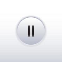 Vector illustration of pause button symbol graphic design.