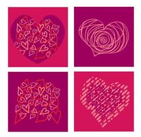 Set Valentines Day backgrounds for the commercial use vector