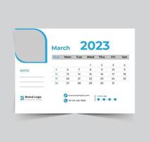 2023 calendar happy new year design vector