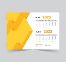 2023 calendar happy new year design vector