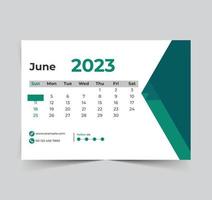 2023 calendario feliz año nuevo diseño vector