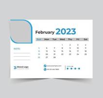 2023 calendario feliz año nuevo diseño vector