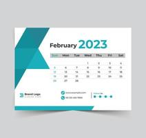 2023 calendario feliz año nuevo diseño vector