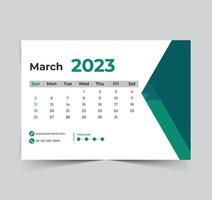 2023 calendar happy new year design vector