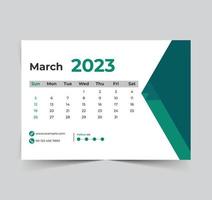 2023 calendario feliz año nuevo diseño vector