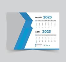 2023 calendar happy new year design vector