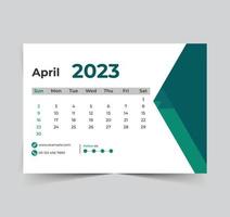 2023 calendario feliz año nuevo diseño vector