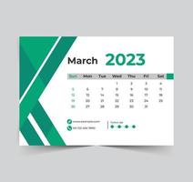 2023 calendario feliz año nuevo diseño vector