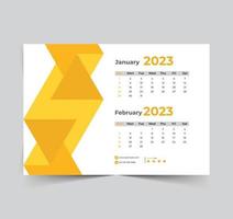 2023 calendario feliz año nuevo diseño vector