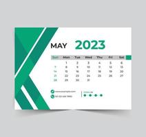 2023 calendario feliz año nuevo diseño vector