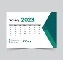 2023 calendario feliz año nuevo diseño vector