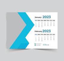 2023 calendario feliz año nuevo diseño vector