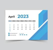 2023 calendario feliz año nuevo diseño vector