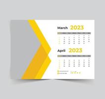 2023 calendar happy new year design vector