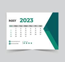 2023 calendario feliz año nuevo diseño vector