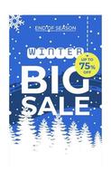 Winter big sale background, for banners, templates, posters, flyers and others. vector